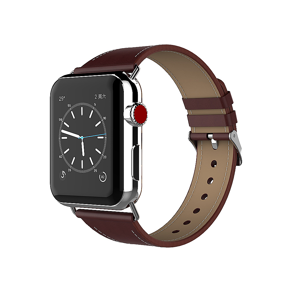 Handodo Hermes Crazy Horse Leather Replacement Band with Stainless Metal Clasp Apple Watch Band image35
