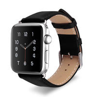 Classic Genuine Leather Replacement Band with Stainless Metal Clasp