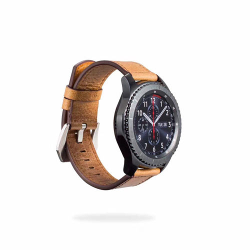 Handodo Samsung Gear 3 Band - Retro Genuine leather Band with Stainless Steel buckle Samsung Gear Band image6